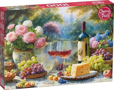 Cherry PAZZI Puzzle Vínne zátišie s hroznom / 1000 dielikov / 70 x 50 cm