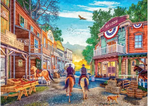 EUROGRAPHICS Puzzle Divoký Západ / 1000 dielikov / 68 x 48 cm
