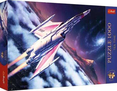 Trefl Puzzle Premium PLUS Tea Time: Let do vesmíru / 1000 dielikov / 68,3 x 48 cm / Deti a dospelí