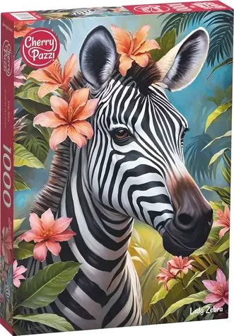 Cherry PAZZI Puzzle Lady ZEBRA / 1000 dielikov / 50 x 70 cm