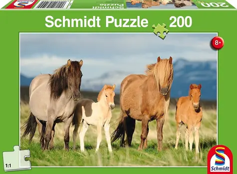 Schmidt Puzzle Konská rodina / 200 dielikov / 43,2 × 29,1 cm