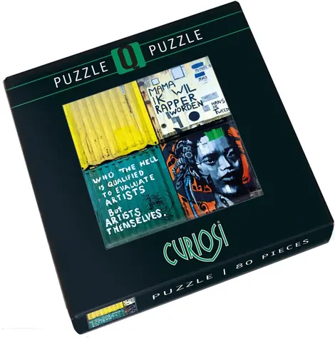 CURIOSI Štvorcové puzzle Q Amsterdam: Vzor II / 80 dielikov / 12,5 × 12,5 cm