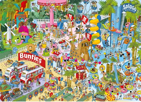 GIBSONS Puzzle Jokesaws: Trouble in Paradise / 1000 dielikov / 68 x 49 cm