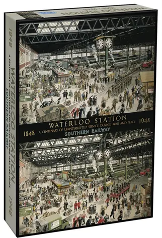 GIBSONS Puzzle Stanica Waterloo v roku 1848 a 1948 / 1000 dielikov / 49 x 68 cm
