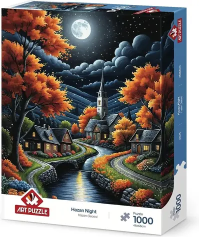 ART PUZZLE Puzzle Čarovná jesenná noc / 1000 dielikov / 68 × 48 cm