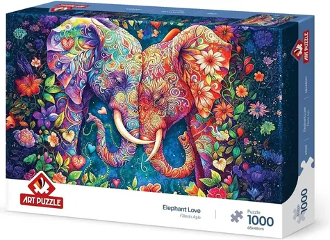 ART PUZZLE Puzzle Slonia láska / 1000 dielikov / 68 × 48 cm