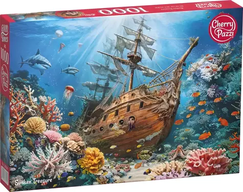 Cherry PAZZI Puzzle Potopený poklad / 1000 dielikov / 70 × 50 cm