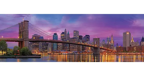 EUROGRAPHICS Panoramatické puzzle Brooklynský most, New York / 1000 dielikov / 99 x 33 cm