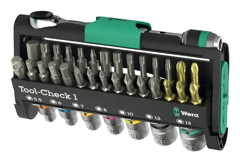 Wera Sada náradia Tool-Check 1 / 38 dielov / Bity, račňa a nástrčné kľúče / Skladací držiak