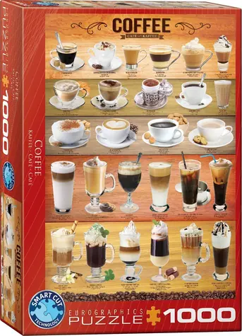 EUROGRAPHICS Puzzle Káva / 1000 dielikov / 68 × 49 cm