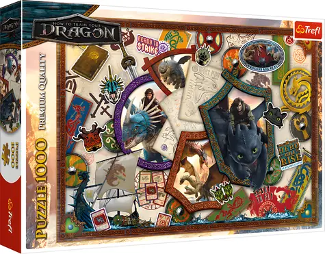 Trefl Puzzle Ako vycvičiť draka / 1000 dielikov / 68,3 x 48 cm