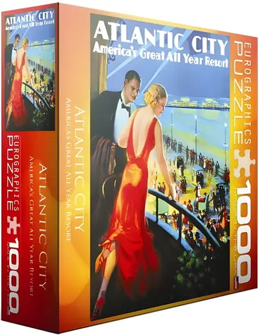 EUROGRAPHICS Puzzle Plagát: Atlantic City / 1000 dielikov / 48,89 x 67,63 cm