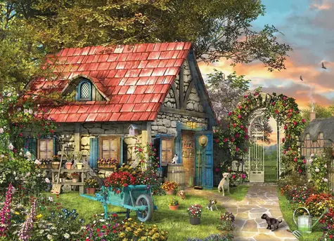 EUROGRAPHICS Puzzle Dedinská kôlňa XL / 500 dielikov / 68 x 48 cm