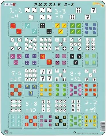 LARSEN Puzzle Násobenie s kockami / 24 dielikov