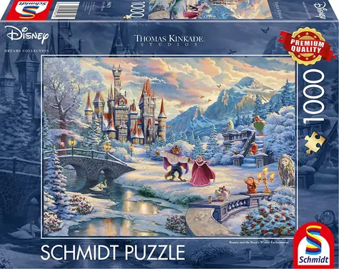 Schmidt Puzzle Disney: Kráska a zviera - Zimné kúzlo / 1000 dielikov / od 12 rokov