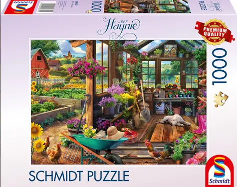 Schmidt Puzzle Jeff Haynie: Záhradný domček / 1000 dielikov / od 12 rokov