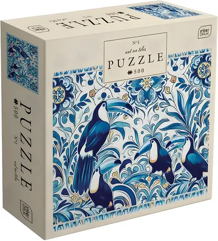 INTERDRUK Puzzle Art on Tiles: Tukan / 500 dielikov / 47 × 33 cm