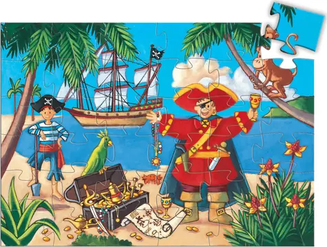 DJECO Puzzle Pirát / 36 dielikov / 42x30 cm