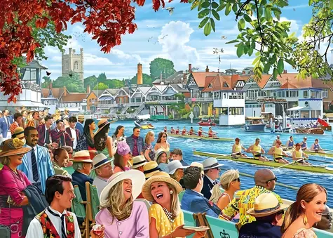 GIBSONS Puzzle Veslovanie na závode / 1000 dielikov / 68 × 49 cm