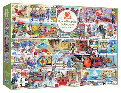 GIBSONS Puzzle Abeceda hier a hračiek / 1000 dielikov / 68 × 49 cm