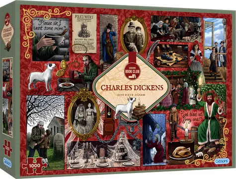 GIBSONS Puzzle Knižný klub: Charles Dickens / 1000 dielikov / 68 x 49 cm