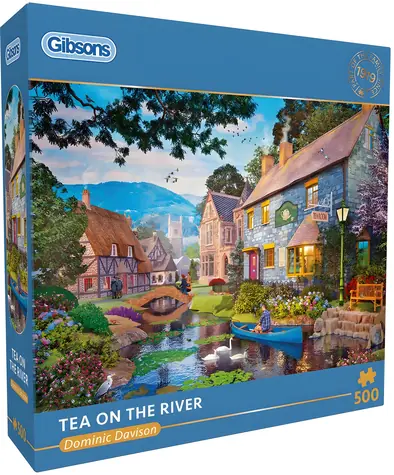 GIBSONS Puzzle Čaj na rieke / 500 dielikov / 48x34 cm