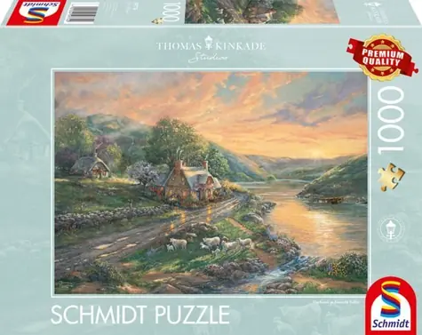 Schmidt Puzzle Svitanie v Emerald Valley / 1000 dielikov