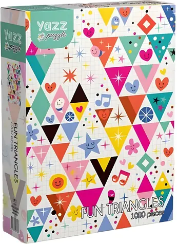 YAZZ Puzzle Zábavné trojuholníky / 1000 dielikov / 48 x 68 cm