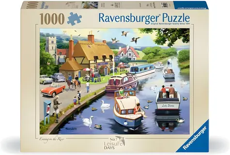 Ravensburger Puzzle Leisure Days č.7: Večer pri rieke / 1000 dielikov / 70 x 50 cm