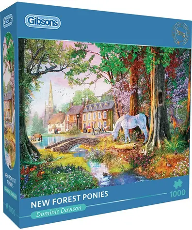 GIBSONS Puzzle Poníky z Nového lesa / 1000 dielikov / 68 x 49 cm