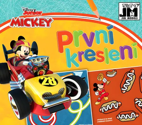 JIRI MODELS Moje prvé kreslenie Mickey a pretekári / Kreslenie a obťahovanie / 12 strán / 4 strany cvičenia