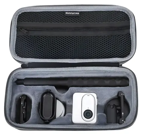Sunnylife IST-B675 čierne / Puzdro / Insta360 GO 3, GO 3S / tkanina a flanel