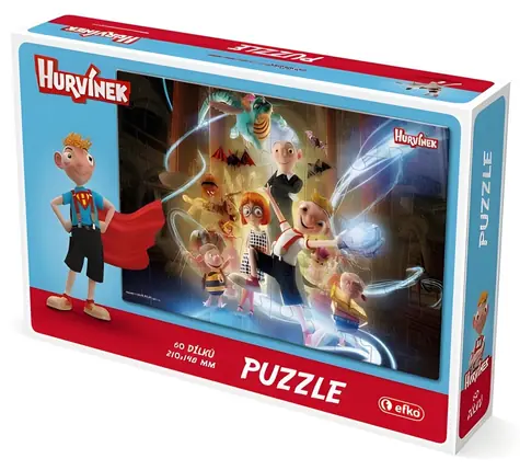 EFKO Puzzle Hurvínek a kúzelné múzeum: Veselá partia / 60 dielikov / 21 x 14,8 cm