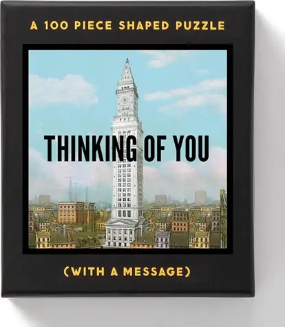 Galison Štvorcové puzzle Thinking of You / 100 dielikov / 18,5 × 17,4 cm