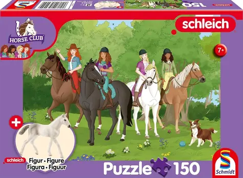 Schmidt Puzzle Schleich Výlet do prírody / 150 dielikov + figúrka Schleich / 43,2 x 29,1 cm