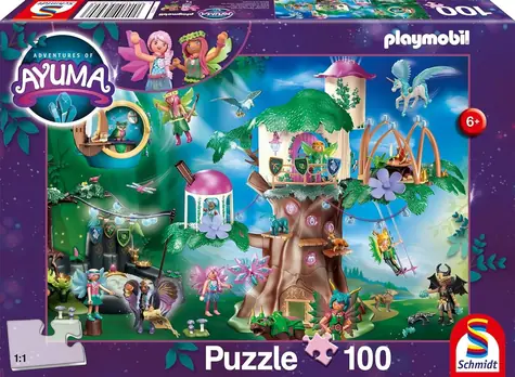 Schmidt Puzzle Playmobil Ayuma: Kúzelný les víl / 100 dielikov / 36,1 × 24,3 cm