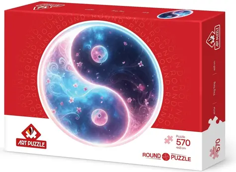 ART PUZZLE Okrúhle puzzle Jing a jang / 570 dielikov / priemer 46 cm