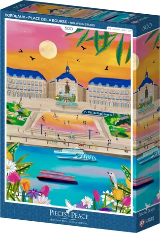 PIECES & PEACE Puzzle Place de la Bourse, Bordeaux / 500 dielikov / 34,2 x 47,8 cm