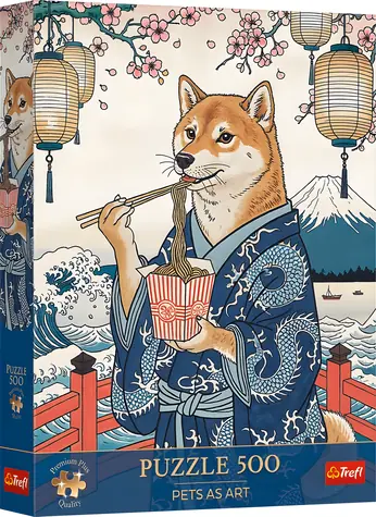 Trefl Puzzle Premium PLUS Pets as Art: Shibina rezancová meditácia / 500 dielikov / 34 x 48 cm