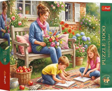 Trefl Puzzle Premium PLUS Deň matiek / 1000 dielikov / 68 x 48 cm / Deti a dospelí