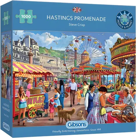 GIBSONS Puzzle Promenáda v Hastings / 1000 dielikov / 68 × 49 cm