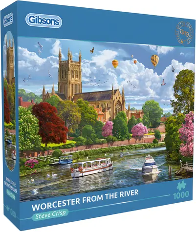 GIBSONS Puzzle Pohľad na Worcester / 1000 dielikov / 68 × 49 cm
