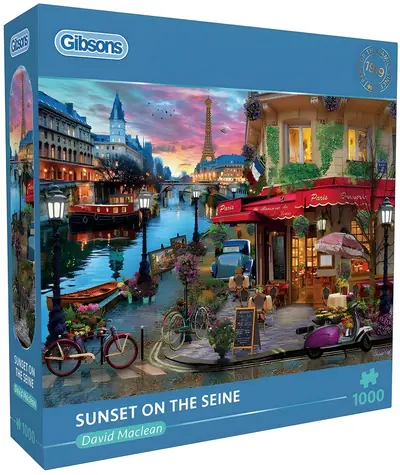 GIBSONS Puzzle Západ slnka NAD Seinou / 1000 dielikov / 68 x 49 cm