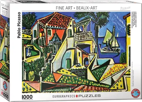 EUROGRAPHICS Puzzle Stredomorská krajina / 1000 dielikov / 68 x 48 cm