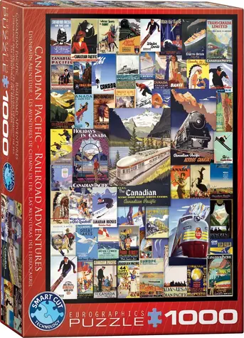 EUROGRAPHICS Puzzle Dobrodružstvo na železnici / 1000 dielikov / 67,6 x 48,9 cm
