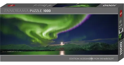 HEYE Panoramatické puzzle Polárna žiara / 1000 dielikov / 94 x 33 cm