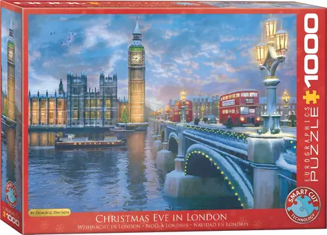 EUROGRAPHICS Puzzle Štedrý večer v Londýne / 1000 dielikov / 67,63 x 48,89 cm