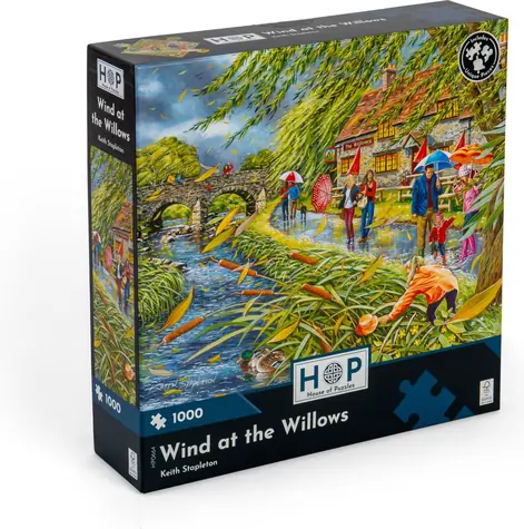 HOP Puzzle Vietor vo vŕbach / 1000 dielikov / nepravidelné dieliky / plagát A3