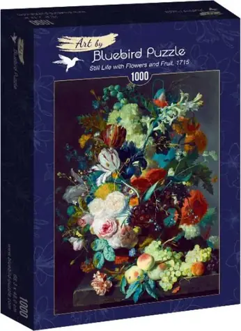 BlueBird Puzzle Zátišie s kvetmi a ovocím / 1000 dielikov / 68 x 48 cm