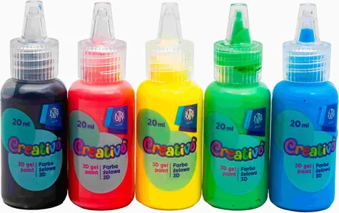 ASTRA CREATIVO Farby na gélové samolepky 5x20 ml / 5 farieb / Sklo, plast, porcelán